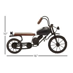 Best reviews of 😉 16" Black Metal Traditional Motorcycle Sculpture by Ivory and Iris 👍 -Cheap Ivory and Iris Store D400481S 7