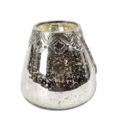 Best Pirce 🤩 Set of 3 Silver Glass Glam Candle Holder, 5", 7", 9" by Ivory and Iris 🛒 -Cheap Ivory and Iris Store D400496S 5