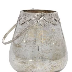 Best Pirce 🤩 Set of 3 Silver Glass Glam Candle Holder, 5", 7", 9" by Ivory and Iris 🛒 -Cheap Ivory and Iris Store D400496S 9