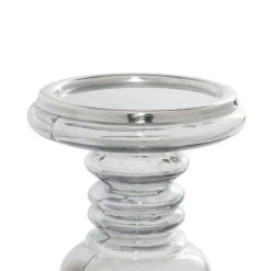 Buy 👍 Clear Glass Traditional Candle Holder Set by Ivory and Iris ⌛ -Cheap Ivory and Iris Store D400499S 4