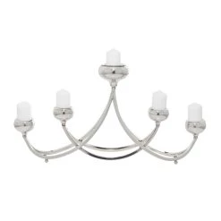 Best reviews of ❤️ Silver Stainless Steel Candlestick Holders, 15x28x5" by Ivory and Iris 😍 -Cheap Ivory and Iris Store D400500S 4