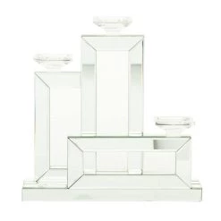 Best deal 🔔 17" Silver Wood Glam Candlestick Holder by Ivory and Iris 🔥 -Cheap Ivory and Iris Store D400514S 3