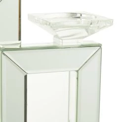 Best deal 🔔 17" Silver Wood Glam Candlestick Holder by Ivory and Iris 🔥 -Cheap Ivory and Iris Store D400514S 5