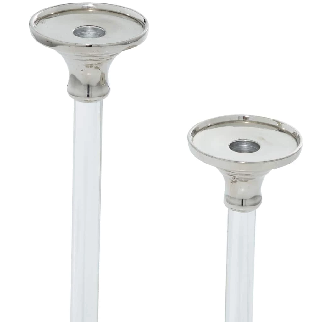 Budget β Set of 2 Silver Aluminum Glam Candle Holder, 12", 16" by Ivory and Iris π 4 Budget β Set of 2 Silver Aluminum Glam Candle Holder, 12", 16" by Ivory and Iris π - Image 4