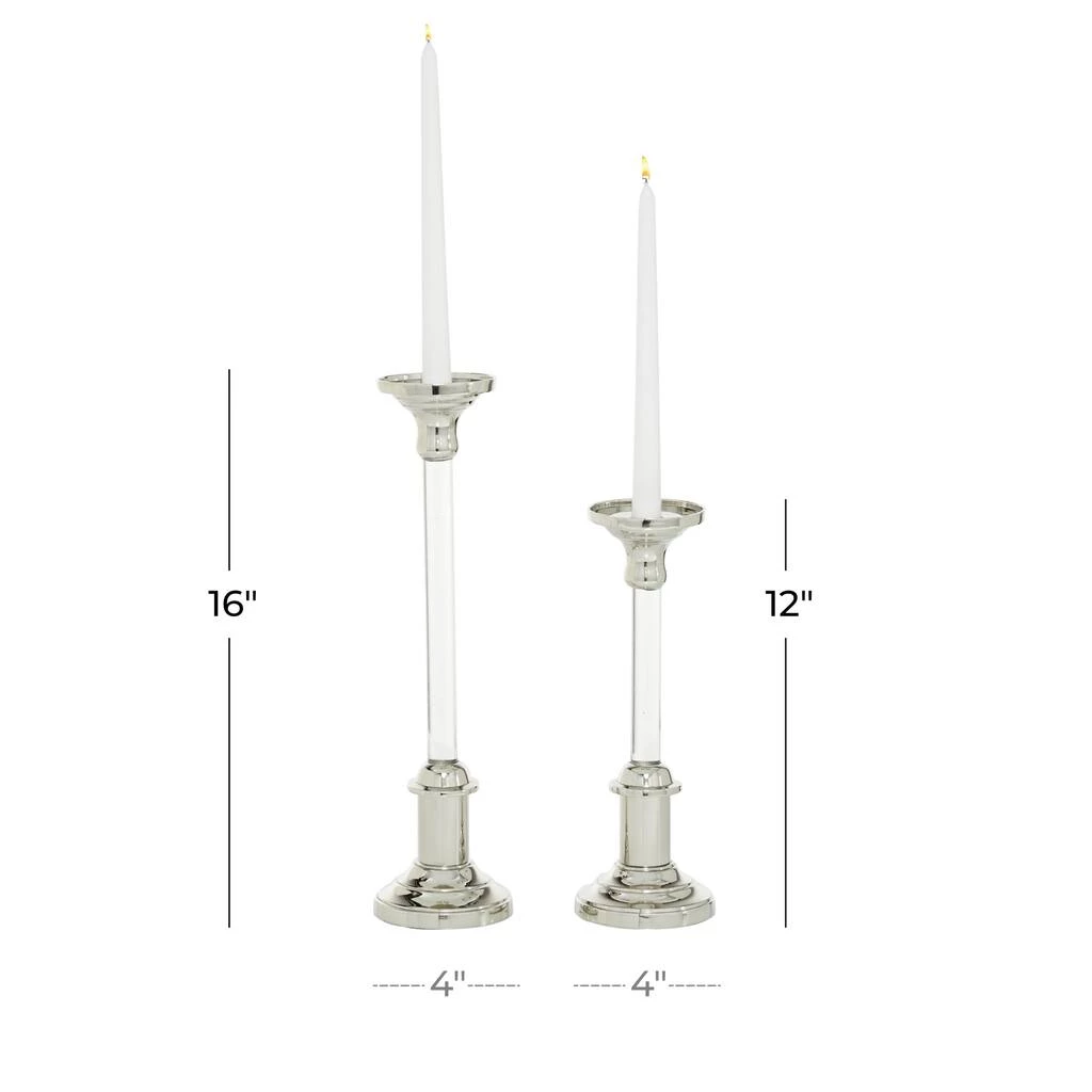Budget β Set of 2 Silver Aluminum Glam Candle Holder, 12", 16" by Ivory and Iris π 6 Budget β Set of 2 Silver Aluminum Glam Candle Holder, 12", 16" by Ivory and Iris π - Image 6