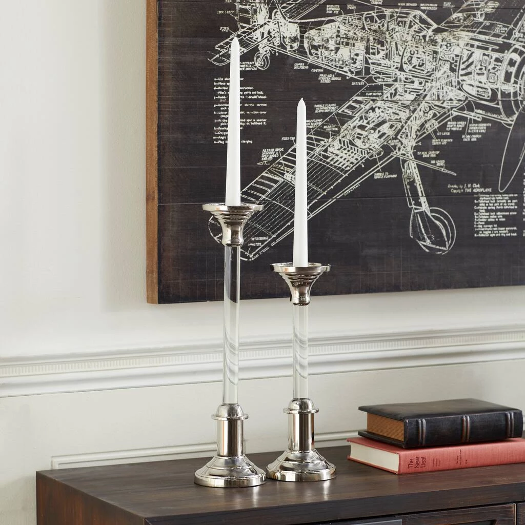 Budget β Set of 2 Silver Aluminum Glam Candle Holder, 12", 16" by Ivory and Iris π 8 Budget β Set of 2 Silver Aluminum Glam Candle Holder, 12", 16" by Ivory and Iris π - Image 8