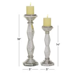 Wholesale 🥰 Silver Glass Glam Candle Holder Set by Ivory and Iris 🥰 -Cheap Ivory and Iris Store D400519S 6