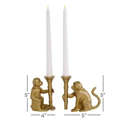 Deals 🧨 Set of 2 Gold Aluminum Glam Candle Holder, 3" x 5" by Ivory and Iris 🤩 -Cheap Ivory and Iris Store D400522S 7