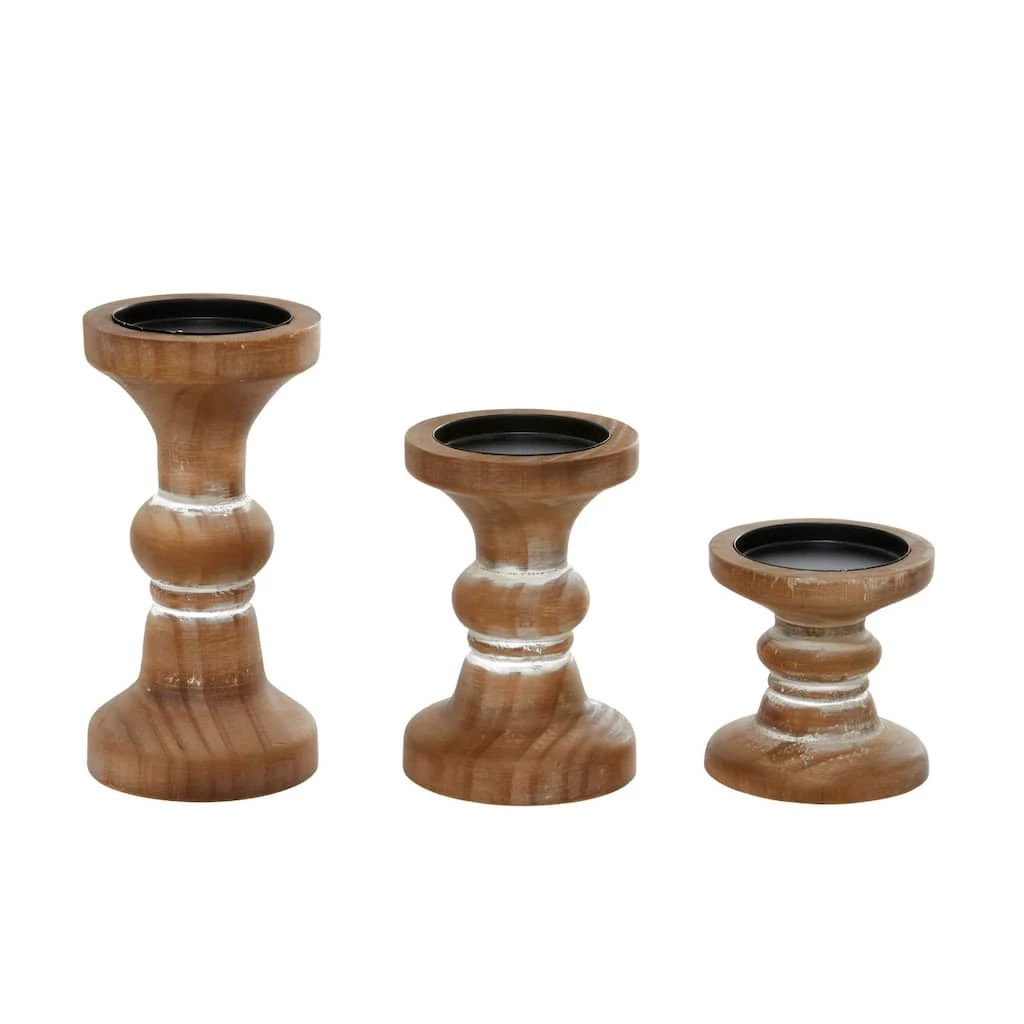 Top 10 🤩 Brown Wood Farmhouse Candle Holder Set by Ivory and Iris 🤩 2 Top 10 🤩 Brown Wood Farmhouse Candle Holder Set by Ivory and Iris 🤩 - Image 2