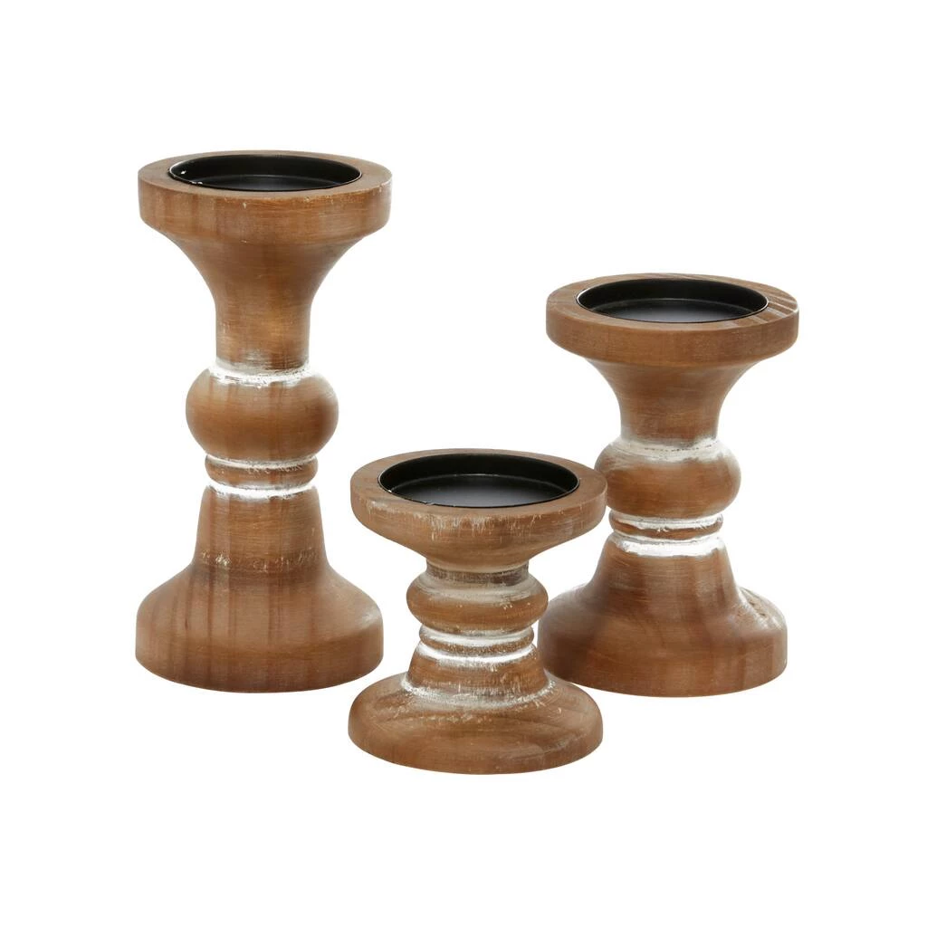 Top 10 🤩 Brown Wood Farmhouse Candle Holder Set by Ivory and Iris 🤩 3 Top 10 🤩 Brown Wood Farmhouse Candle Holder Set by Ivory and Iris 🤩 - Image 3