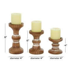 Top 10 🤩 Brown Wood Farmhouse Candle Holder Set by Ivory and Iris 🤩 12 Top 10 🤩 Brown Wood Farmhouse Candle Holder Set by Ivory and Iris 🤩 -Cheap Ivory and Iris Store D400530S 6