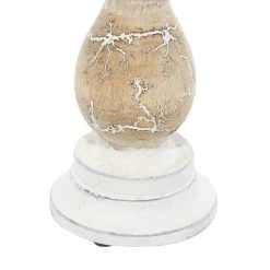 Best reviews of ⭐ Beige & White Mango Wood Farmhouse Candle Holder Set by Ivory and Iris 🔥 -Cheap Ivory and Iris Store D400536S 4