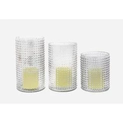 Buy βοΈ Clear Glass Traditional Candle Holder Set by Ivory and Iris π