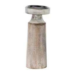 Best deal 👏 Brown Mango Wood Natural Candle Holder Set by Ivory and Iris 🧨 -Cheap Ivory and Iris Store D400552S 4