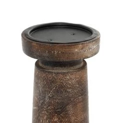 Best deal 👏 Brown Mango Wood Natural Candle Holder Set by Ivory and Iris 🧨 -Cheap Ivory and Iris Store D400552S 7