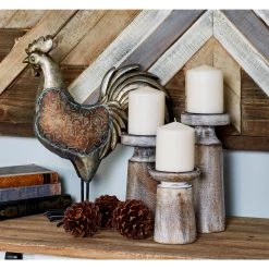 Best deal 👏 Brown Mango Wood Natural Candle Holder Set by Ivory and Iris 🧨 -Cheap Ivory and Iris Store D400552S 9