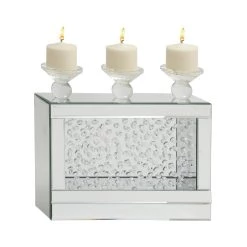 Best reviews of 😉 16" Silver Wood Glam Candlestick Holder by Ivory and Iris ❤️