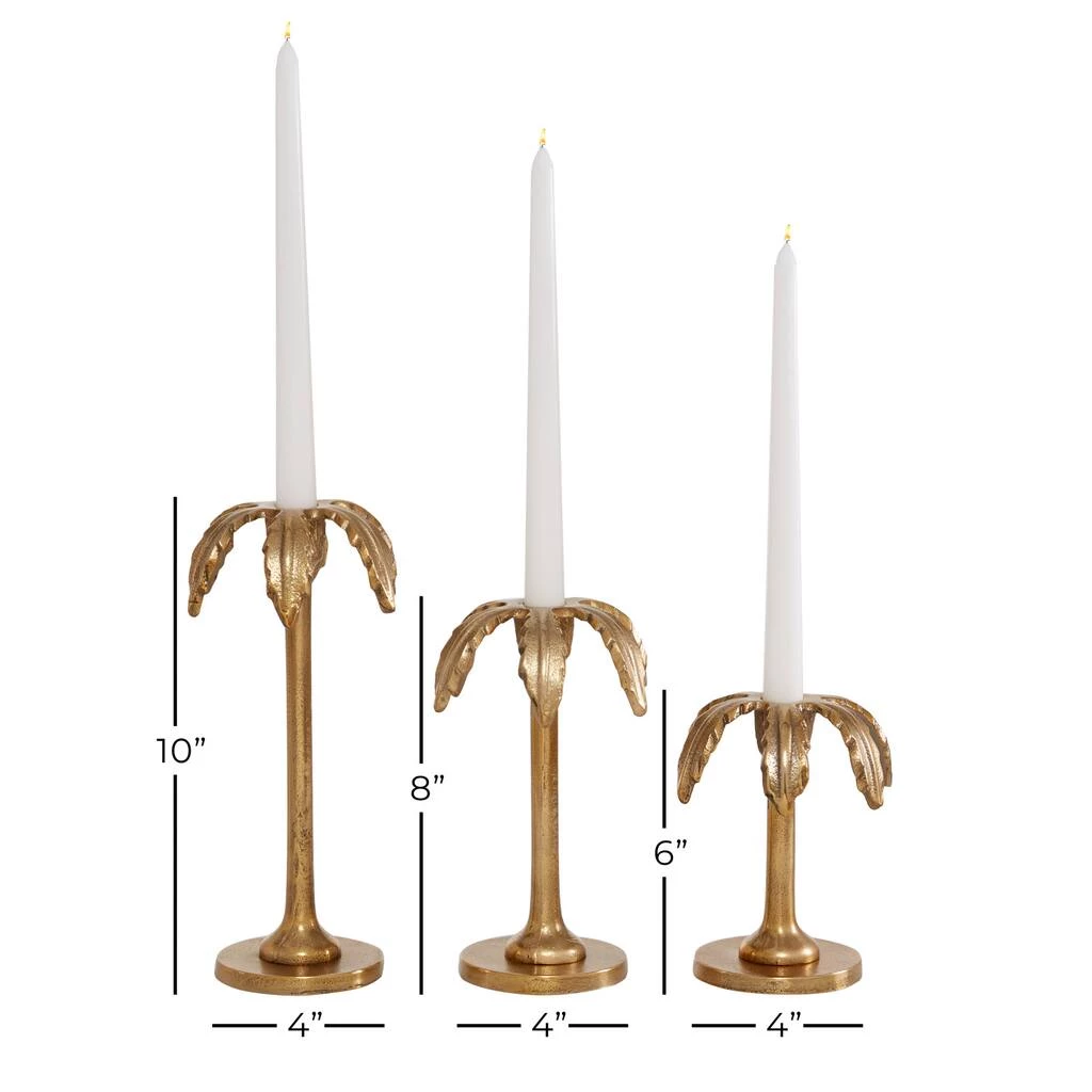 Flash Sale ⌛ Set of 3 Gold Aluminum Glam Candle Holder, 4" x 5" x 10" by Ivory and Iris ✔️ 6 Flash Sale ⌛ Set of 3 Gold Aluminum Glam Candle Holder, 4" x 5" x 10" by Ivory and Iris ✔️ - Image 6