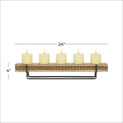 Budget ❤️ 24" Brown Wood Natural Candlestick Holder by Ivory and Iris 🛒 -Cheap Ivory and Iris Store D400577S 11