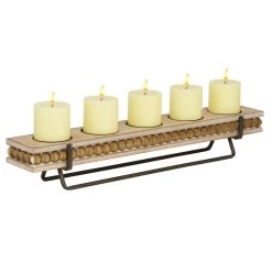 Budget ❤️ 24" Brown Wood Natural Candlestick Holder by Ivory and Iris 🛒 -Cheap Ivory and Iris Store D400577S 4