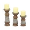 Top 10 🎉 Bronze Mango Wood Country Cottage Candle Holder Set by Ivory and Iris 👍