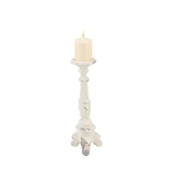 Cheapest β¨ 16" White Fiberglass Vintage Candlestick Holder by Ivory and Iris π