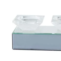 Cheapest 👏 24" Clear Mirror Glam Candlestick Holder by Ivory and Iris 🔔 -Cheap Ivory and Iris Store D400585S 7