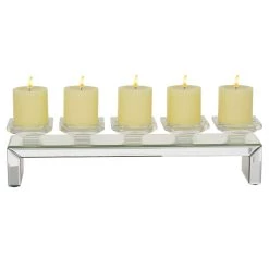 Buy β 20" Clear Wood Glam Candlestick Holder by Ivory and Iris π