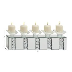 Wholesale π 24" Clear Wood Glam Candlestick Holder by Ivory and Iris π 10 Wholesale π 24" Clear Wood Glam Candlestick Holder by Ivory and Iris π -Cheap Ivory and Iris Store D400589S 5