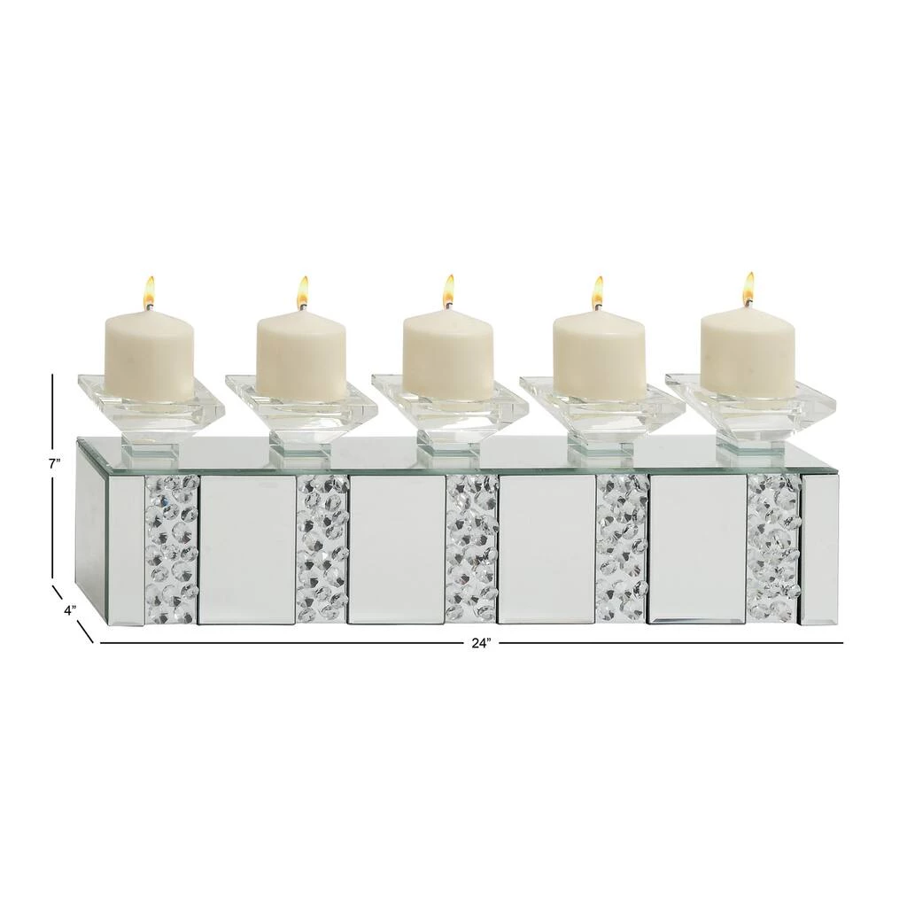 Wholesale π 24" Clear Wood Glam Candlestick Holder by Ivory and Iris π 5 Wholesale π 24" Clear Wood Glam Candlestick Holder by Ivory and Iris π - Image 5