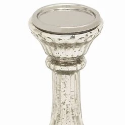 Outlet 🔔 Silver Glass Traditional Candle Holder Set by Ivory and Iris ❤️ -Cheap Ivory and Iris Store D400590S 3