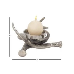 Top 10 🎉 8" Silver Aluminum Traditional Candlestick Holder by Ivory and Iris 👍 -Cheap Ivory and Iris Store D400593S 5