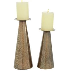 Promo π Bronze Stainless Steel Contemporary Candle Holder Set by Ivory and Iris π₯