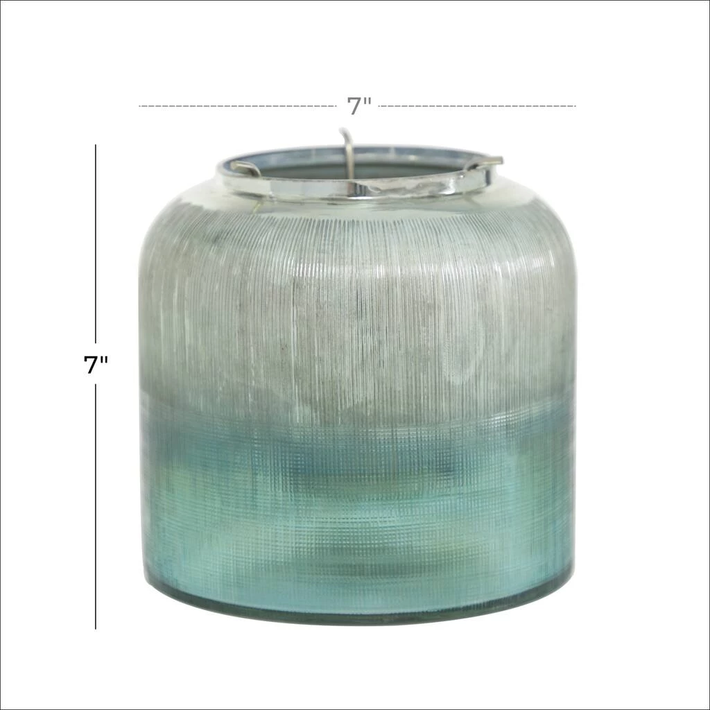 Wholesale π 7" Turquoise Glass Contemporary Candlestick Holder by Ivory and Iris π₯ 6 Wholesale π 7" Turquoise Glass Contemporary Candlestick Holder by Ivory and Iris π₯ - Image 6