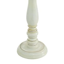 Cheapest ⌛ White Mango Wood Country Cottage Candle Holder Set by Ivory and Iris 🌟 -Cheap Ivory and Iris Store D400604S 4