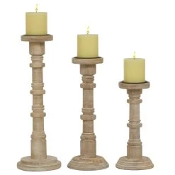 Wholesale 🥰 Brown Metal Country Cottage Candle Holder Set by Ivory and Iris 🧨
