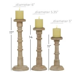 Wholesale 🥰 Brown Metal Country Cottage Candle Holder Set by Ivory and Iris 🧨 -Cheap Ivory and Iris Store D400612S 5