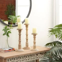 Wholesale 🥰 Brown Metal Country Cottage Candle Holder Set by Ivory and Iris 🧨 -Cheap Ivory and Iris Store D400612S 6