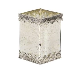 Best reviews of 🤩 Set of 2 White Glass Glam Candle Holder, 6", 8" by Ivory and Iris 🎉 -Cheap Ivory and Iris Store D400614S 3