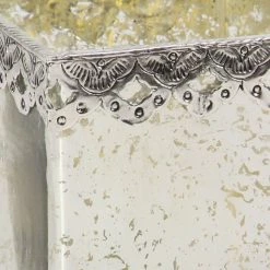 Best reviews of 🤩 Set of 2 White Glass Glam Candle Holder, 6", 8" by Ivory and Iris 🎉 -Cheap Ivory and Iris Store D400614S 5