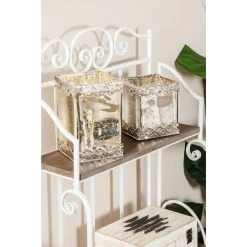 Best reviews of 🤩 Set of 2 White Glass Glam Candle Holder, 6", 8" by Ivory and Iris 🎉 -Cheap Ivory and Iris Store D400614S 7