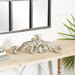 Deals 🧨 18" Gray Metal Vintage Candlestick Holder by Ivory and Iris 🤩 -Cheap Ivory and Iris Store D400618S 6