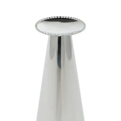 Deals 🤩 Silver Stainless Steel Glam Cone Candle Holder Set by Ivory and Iris 🧨 -Cheap Ivory and Iris Store D400624S 3