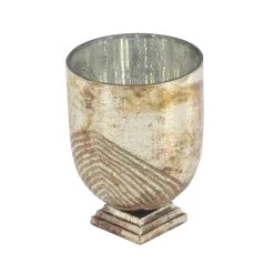 Top 10 💯 9" Gold Glass Rustic Candlestick Holder by Ivory and Iris 💯 -Cheap Ivory and Iris Store D400627S 3