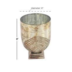 Top 10 💯 9" Gold Glass Rustic Candlestick Holder by Ivory and Iris 💯 -Cheap Ivory and Iris Store D400627S 6