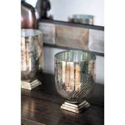 Top 10 💯 9" Gold Glass Rustic Candlestick Holder by Ivory and Iris 💯 -Cheap Ivory and Iris Store D400627S 7