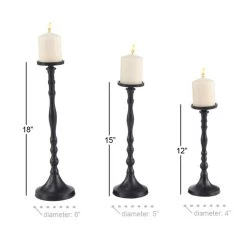 Top 10 😉 Black Metal Industrial Candle Holder Set by Ivory and Iris 💯 -Cheap Ivory and Iris Store D400629S 5