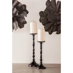 Top 10 😉 Black Metal Industrial Candle Holder Set by Ivory and Iris 💯 -Cheap Ivory and Iris Store D400629S 6