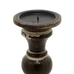 Best Pirce ✨ Mango Wood Country Cottage Candle Holder Set by Ivory and Iris 🎉 -Cheap Ivory and Iris Store D400647S 3