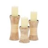 Flash Sale 🤩 Wood Natural Candle Holder Set by Ivory and Iris 😉